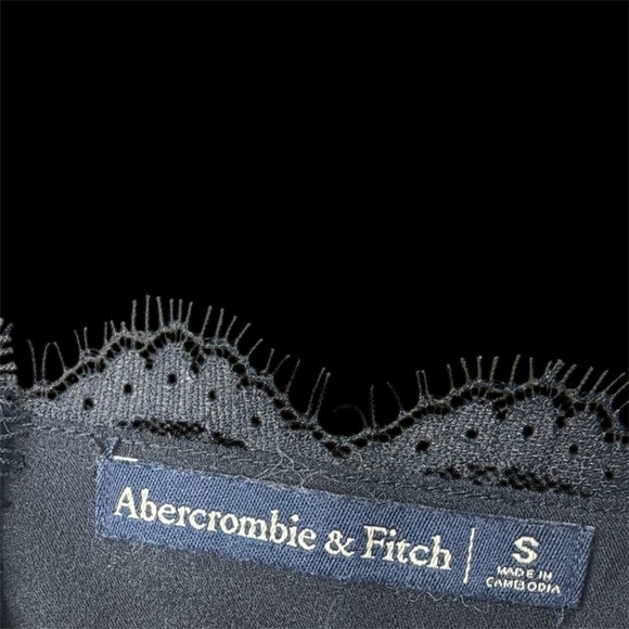 Abercrombie & Fitch Black Tank Adjustable BRAND NEW Small Lace Double Straps - Picture 3 of 4